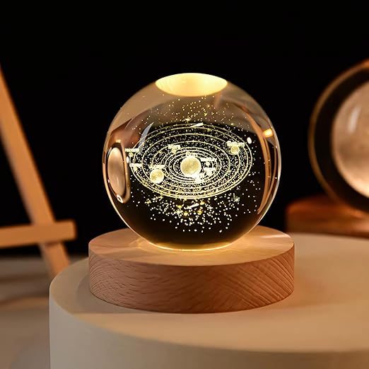 3D Galaxy Crystal Ball Night Lamp